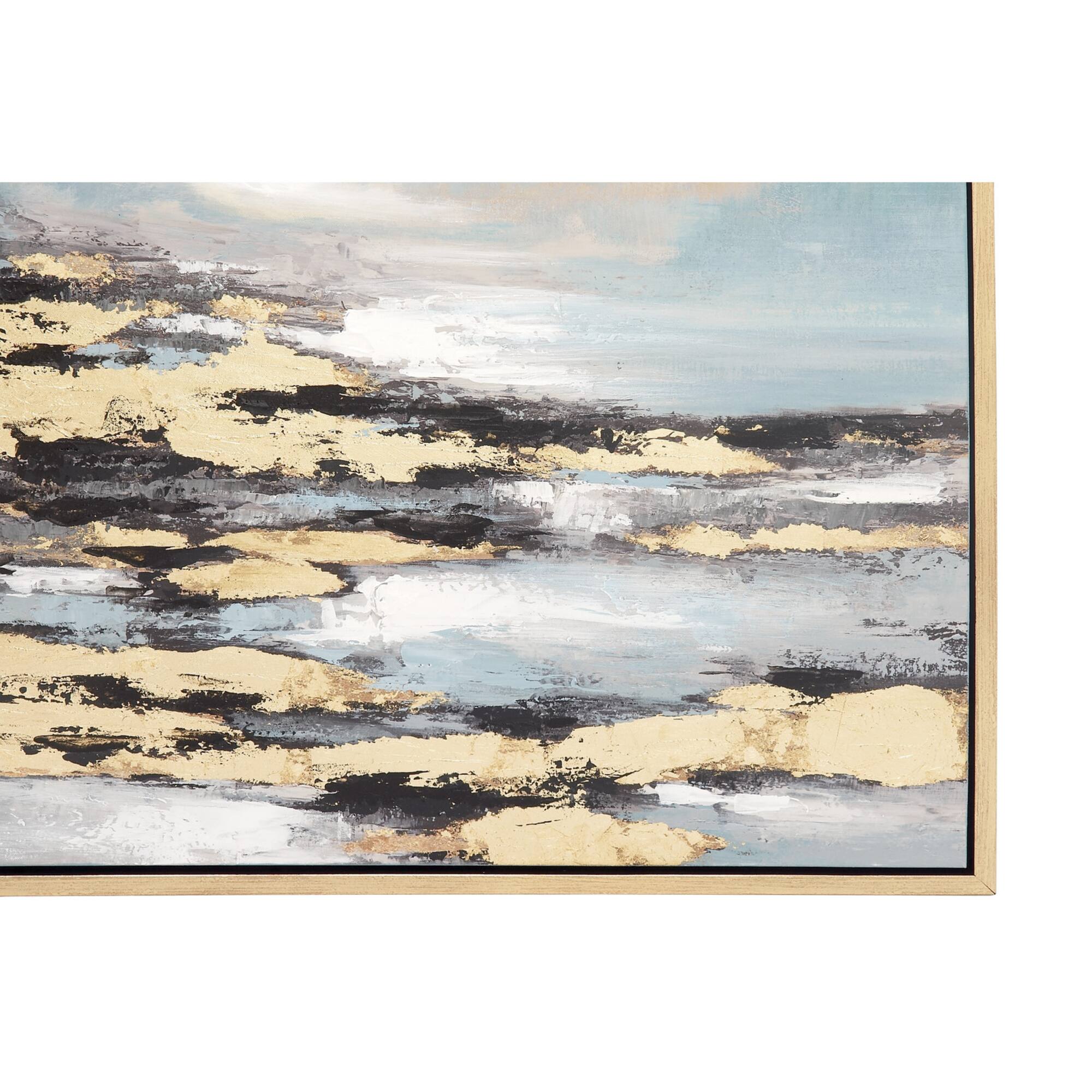 Blue Contemporary Beach Canvas Wall Art